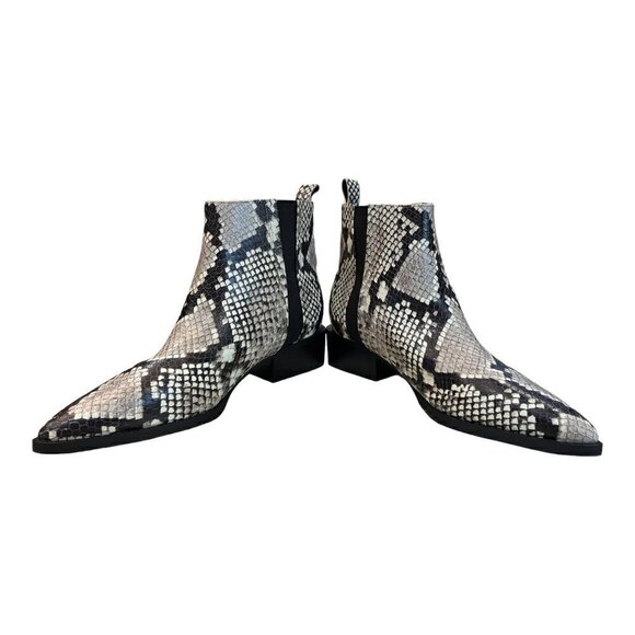 𝅺new WITHOUT BOX  WOMEN'S MARC FISHER Vivica Snake Print Ankle Boot Size 6.5 - Picture 3 of 9